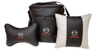 Набор подарочный Mazda: сумка холодильник 20л + подушка-подголовник +  подушка в салон