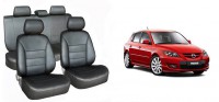 Чехлы сидений Mazda 3 sedan, hatch. с 2003 авточехлы экокожа