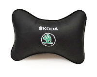 (2шт) Подушка подголовник в машину с логотипом Skoda